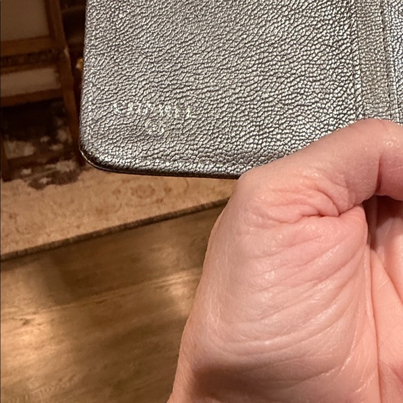 Gorgeous “Chanel” Gold And Silver Leather Wallet - Picture 4 of 14